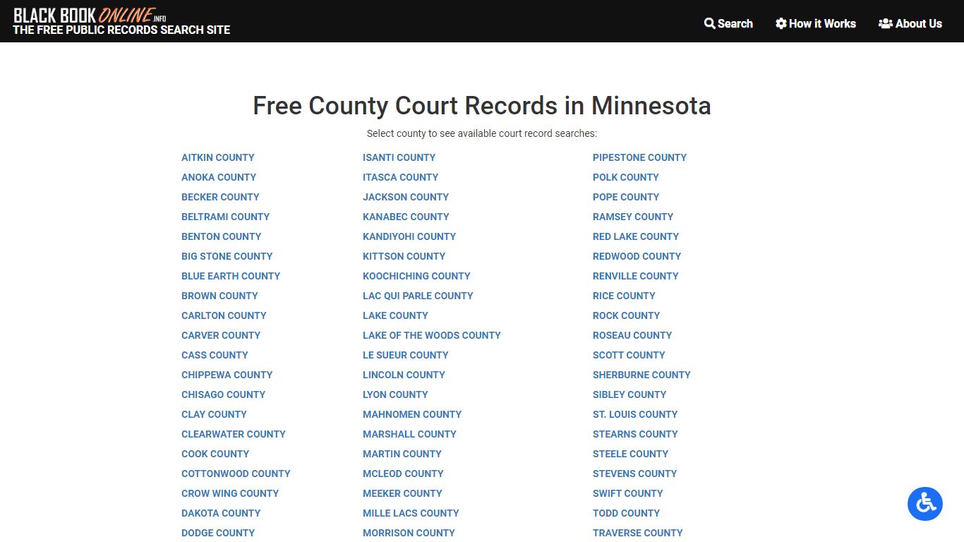 Free Minnesota County Court Record Search | Black Book Online